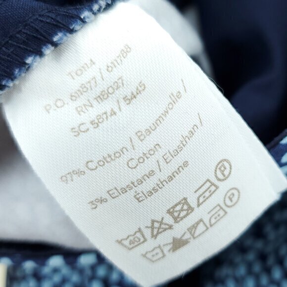 Boden Richmond 7/8 Stretch Twill Mini Dot Mid-Rise Ankle Pants US 6/UK 10 Blue - Picture 15 of 16